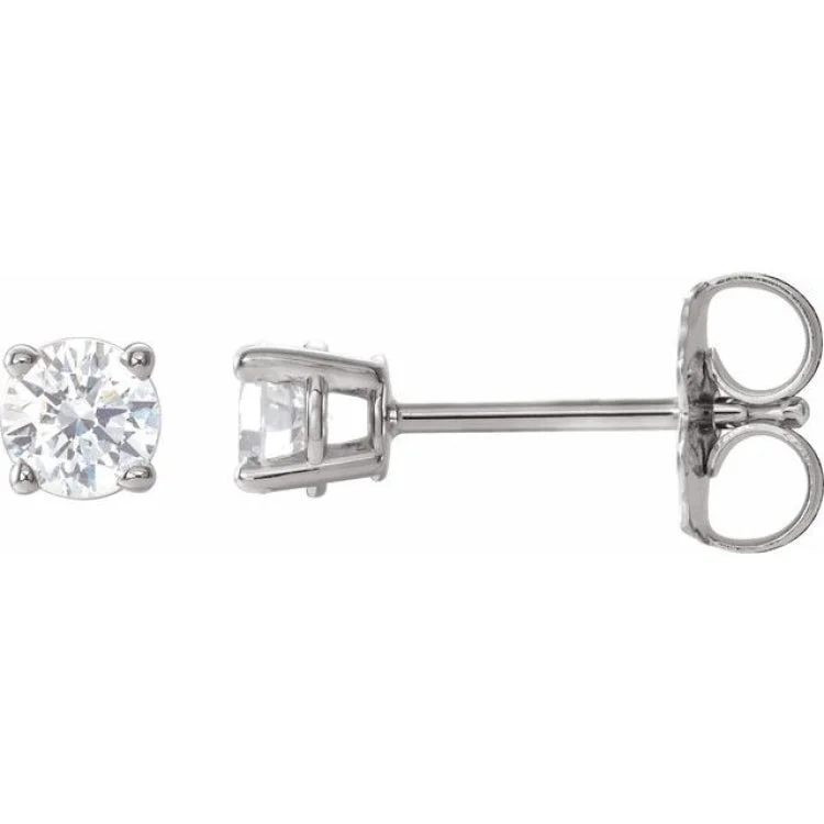 Ladies luxury gemstone earrings-14K White 1/3 CTW Natural Diamond Stud Earrings