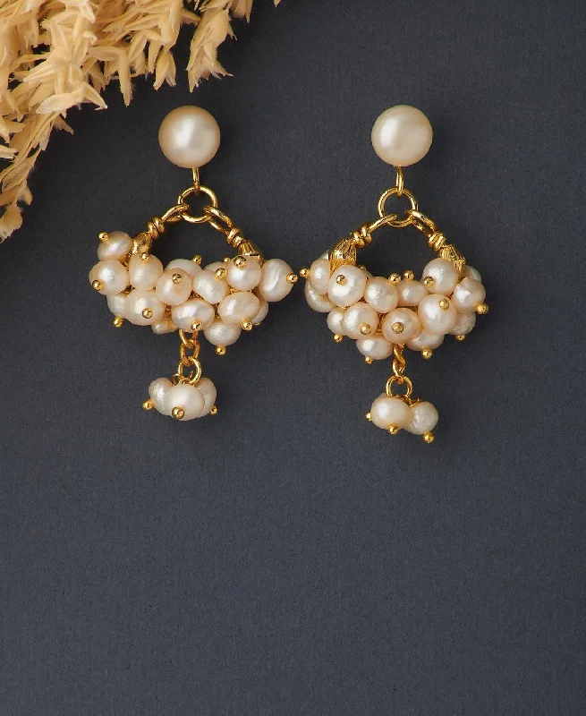 Ladies bridal earrings-Trendy Banjara Pearl Earring