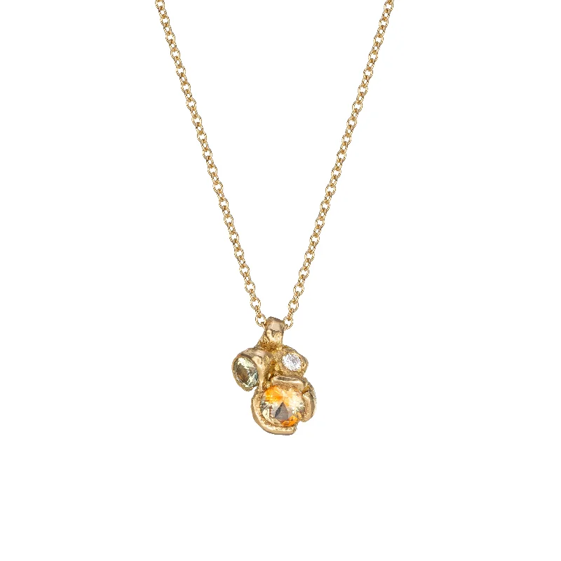 Ladies pearl necklace-Crest Sapphire Adakite Pendant