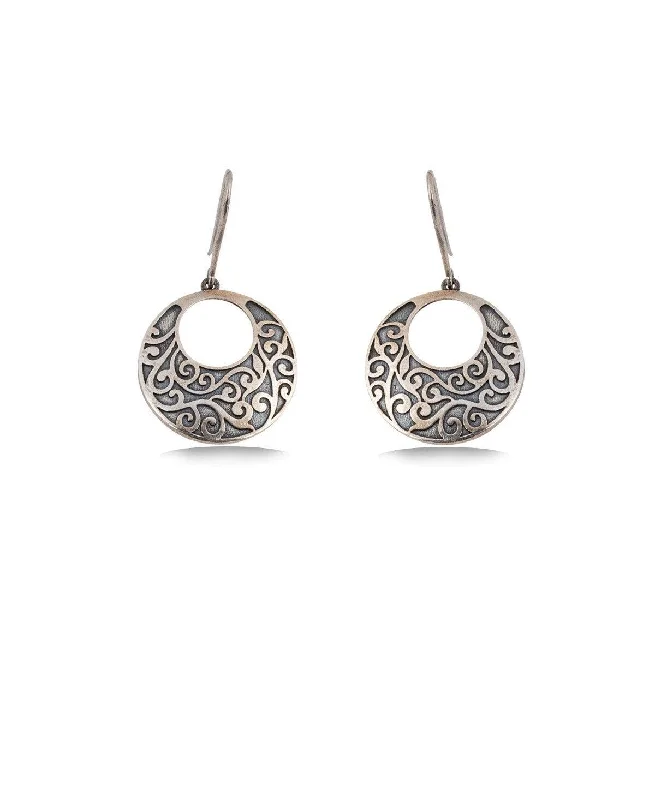 Ladies retro earrings-Pretty Silver Earring