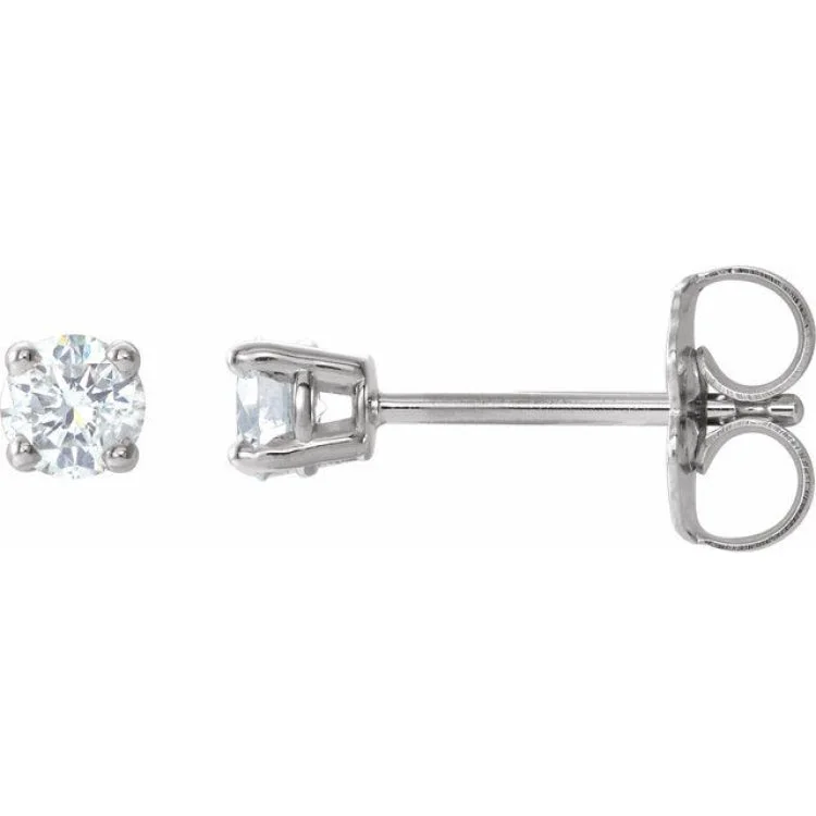 Ladies sparkly earrings-Platinum 1/6 CTW Natural Diamond Stud Earrings