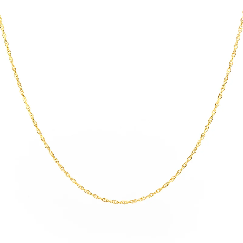 Ladies gemstone necklace-Gold Rope Chain Necklace