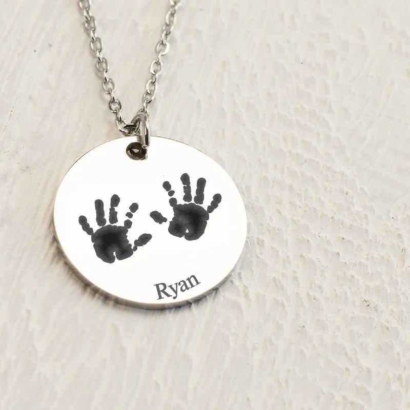 Ladies delicate necklace-Baby Hand Necklace