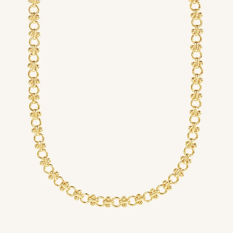 Ladies diamond link necklace-Eiffel Chain