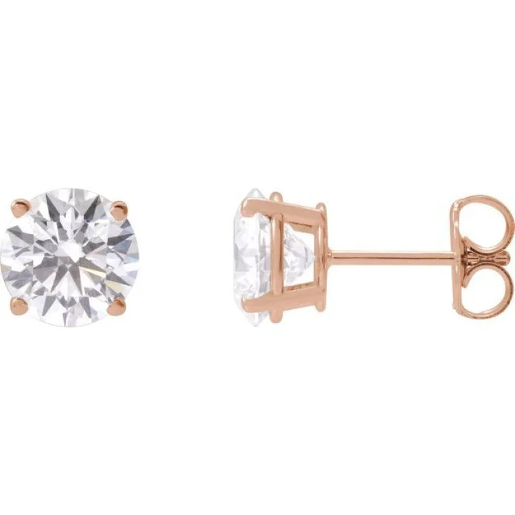 Ladies birthday gift earrings-14K Rose 2  1/2 CTW Lab-Grown Diamond Stud Earrings