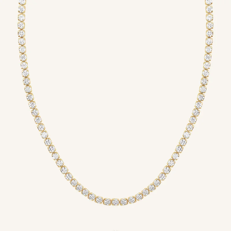 Ladies diamond necklace-Elle Tennis Chain