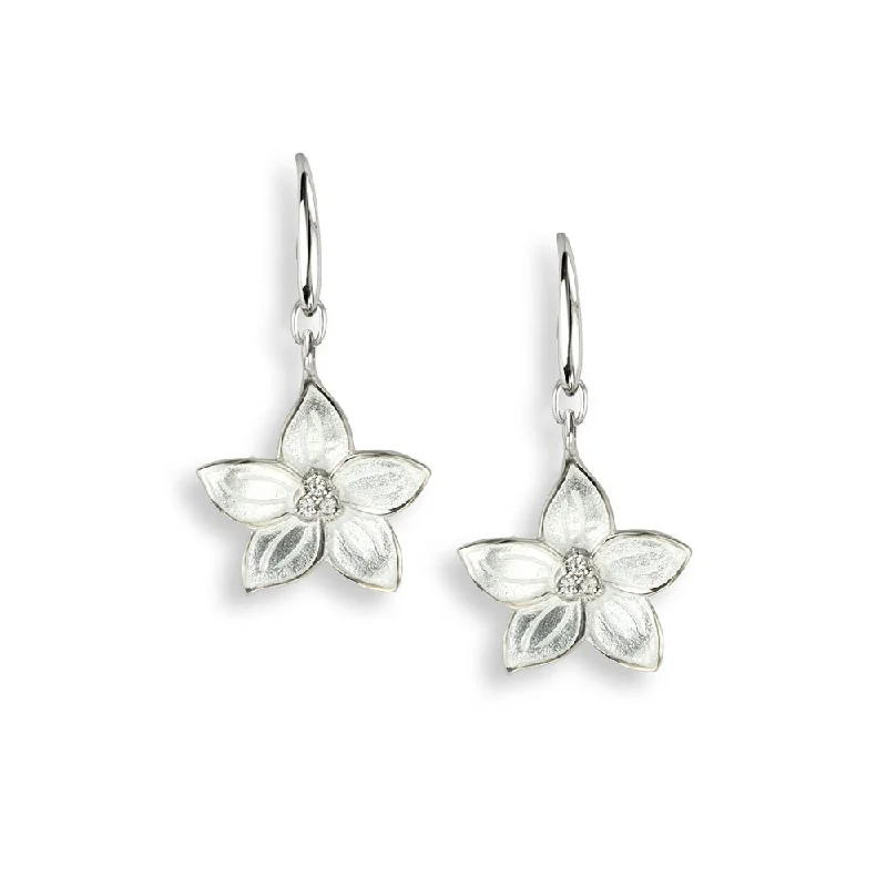 Ladies birthday gift earrings-Polished finish on back, Rhodium Plated for easy care, Gift Boxed