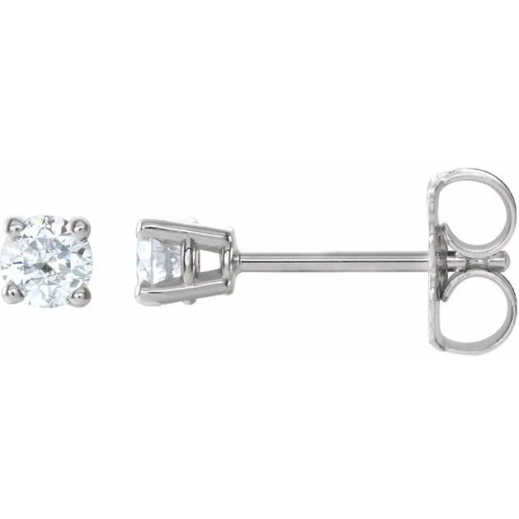 Ladies fashion earrings-Platinum 3/8 CTW Natural Diamond Stud Earrings