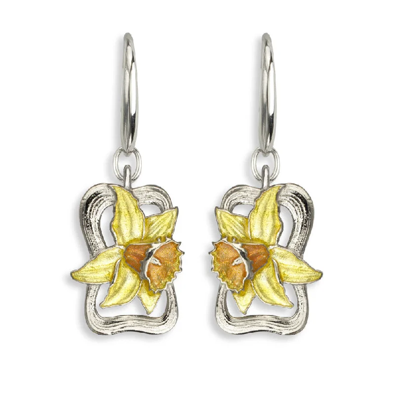 Ladies simple gold earrings-Polished finish on back, Rhodium Plated for easy care, Gift Boxed