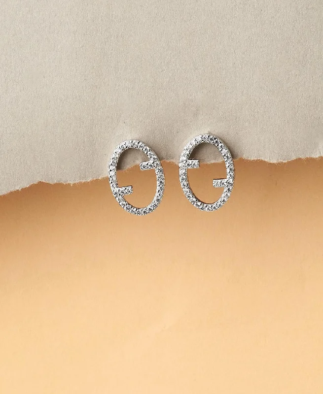 Ladies adjustable earrings-Pretty Silver Stud Earring