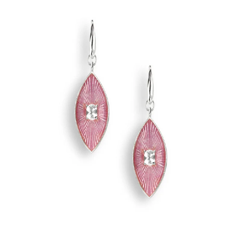 Ladies birthstone earrings-Polished finish on back, Rhodium Plated for easy care, Gift Boxed