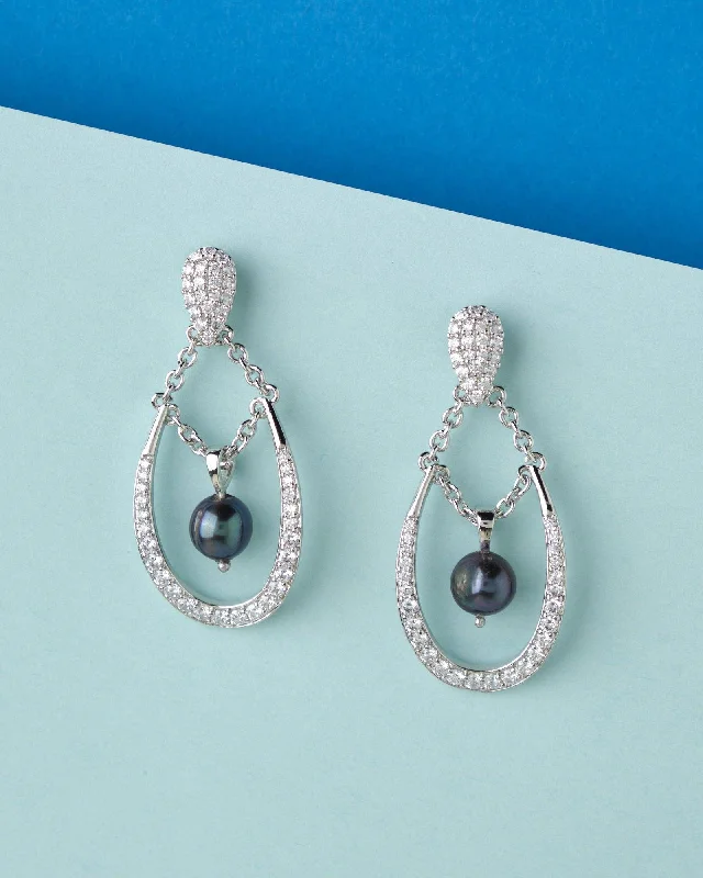 Ladies adjustable earrings-The Alfie Tear Drop Pearl Earring