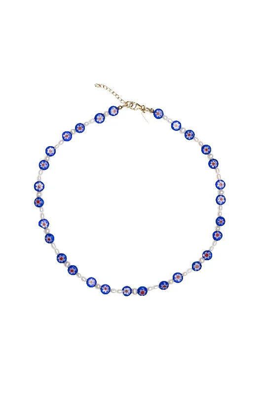 Ladies delicate necklace-Positano - Sapphire Blue