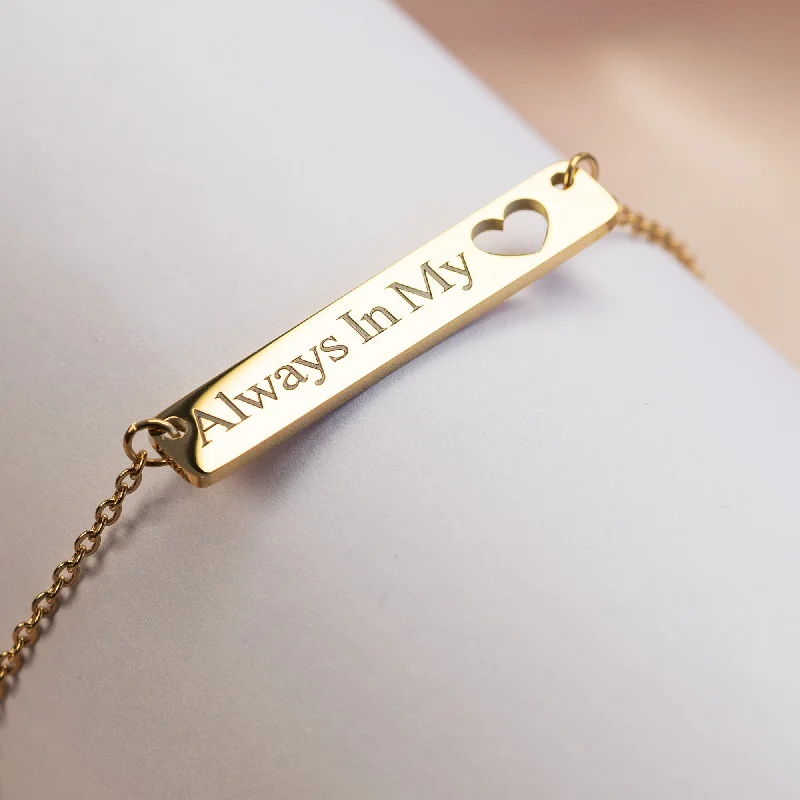 Ladies pendant necklace-Name Bar Necklace