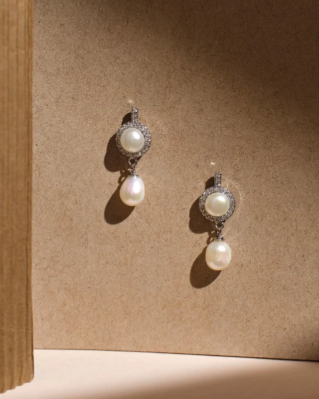 Ladies boho earrings-The Saysha Pearl Drop Earrings