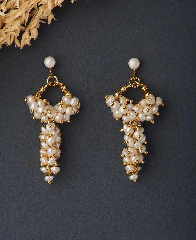 Ladies trendy earrings-Traditional Banjara Pearl Earring