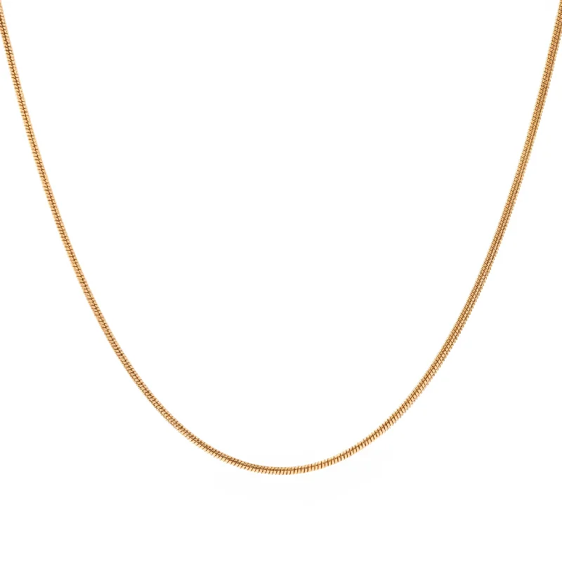 Ladies birthstone pendant necklace-Gold Snake Chain Necklace