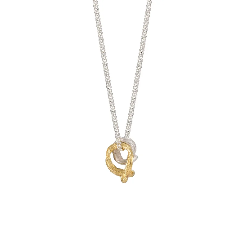 Ladies gold chain with pendant-Mitsuro Tiny Circles Pendant