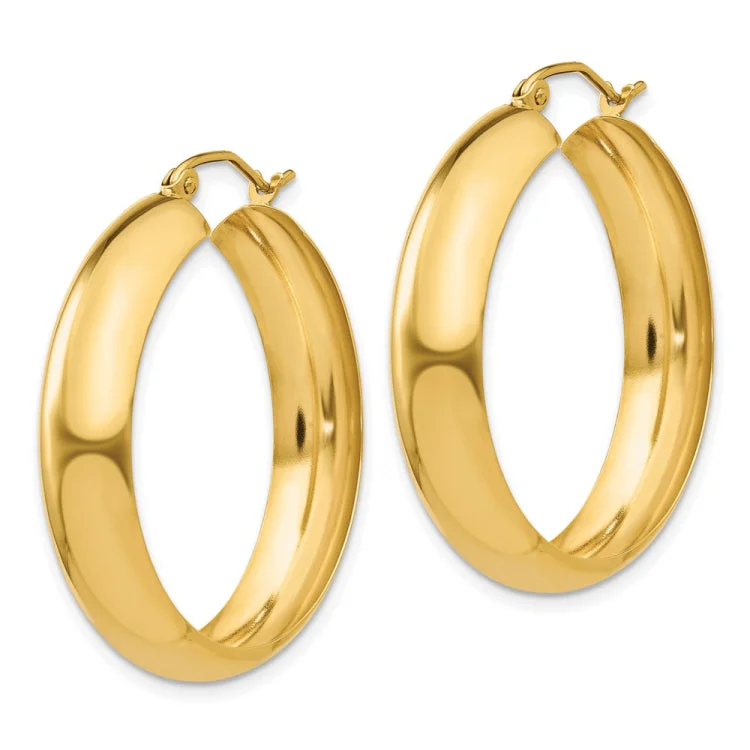 Ladies unique earrings-14K Hoop Earrings