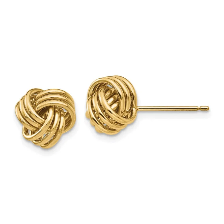 Ladies vintage earrings-14k Polished Triple Knot Post Earrings