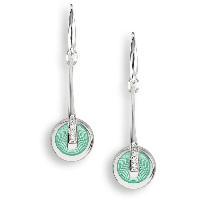 Ladies silver earrings-Polished finish on back, Rhodium Plated for easy care, Gift Boxed