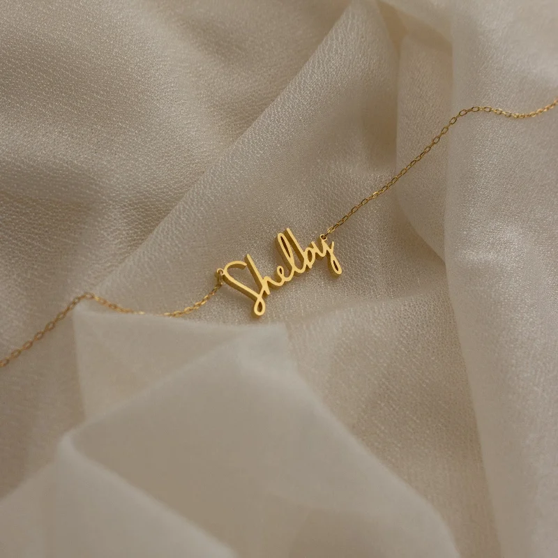 Ladies diamond and pearl necklace-Nella Name Necklace