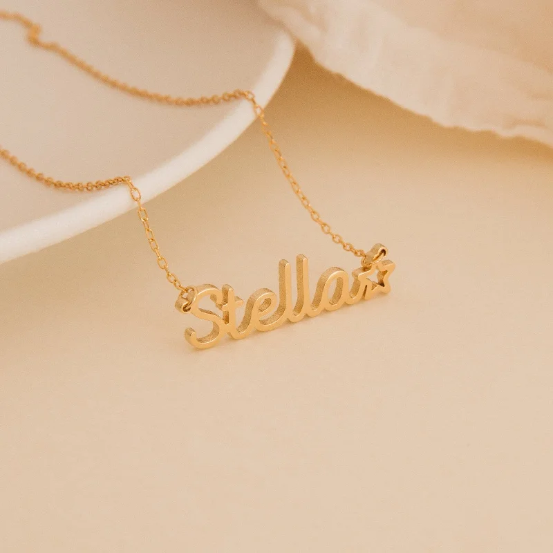 Ladies ruby necklace-Maine Kid's Name Necklace