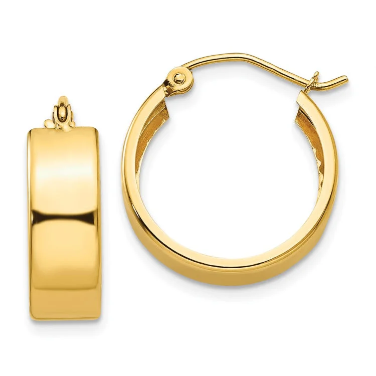 Ladies ruby earrings-14K Hoop Earrings