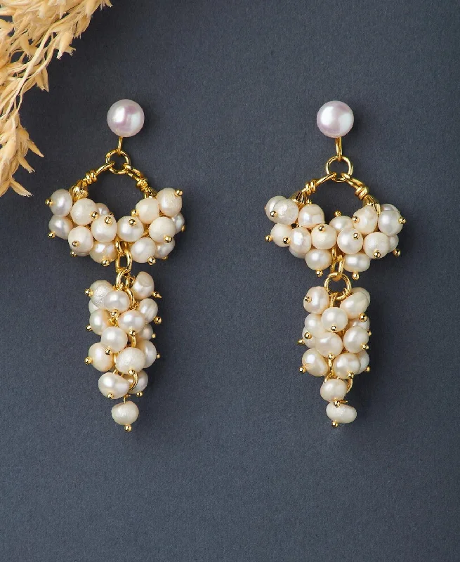 Ladies cluster earrings-Trendy Banjara Pearl Earring