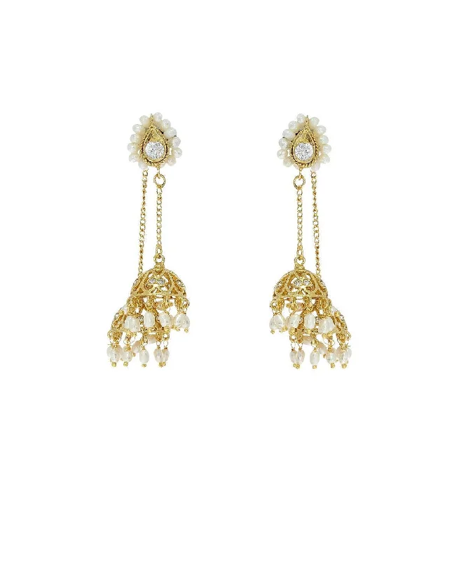 Ladies minimalist gold earrings-Traditional Pearl Hanging Earrings