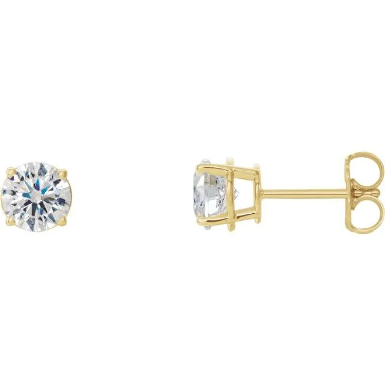 Ladies gold stud earrings-14K Yellow 1/3 CTW Natural Diamond Stud Earrings