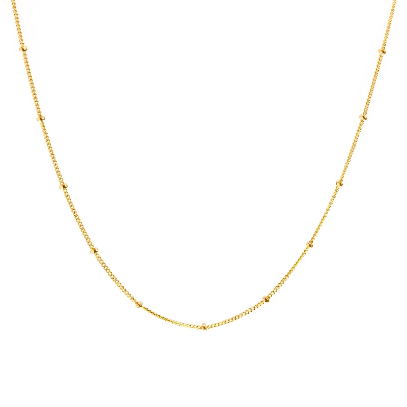 Ladies fashion necklace-Gold Satellite Necklace