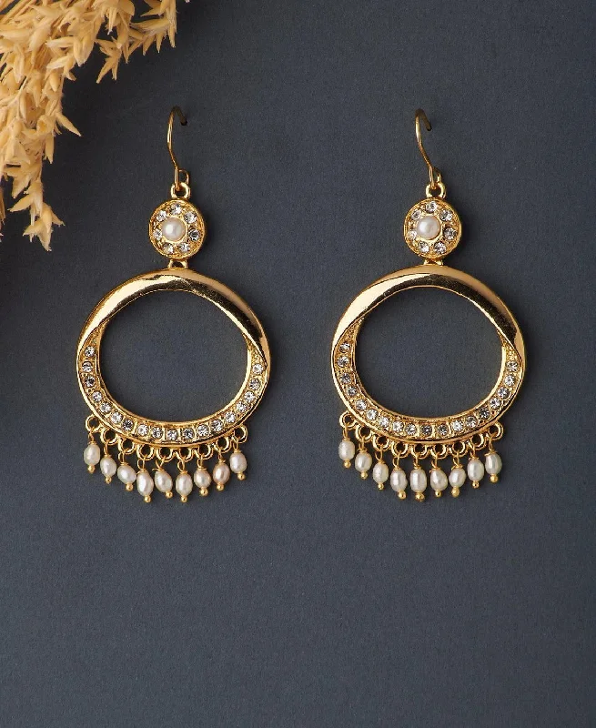 Ladies oversized earrings-Traditional Real Pearl Earring