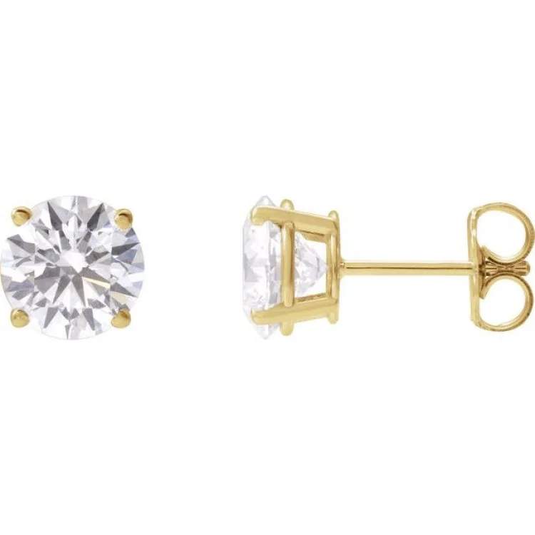 Ladies sapphire stud earrings-14K Yellow 2 1/2 CTW Lab-Grown Diamond Stud Earrings