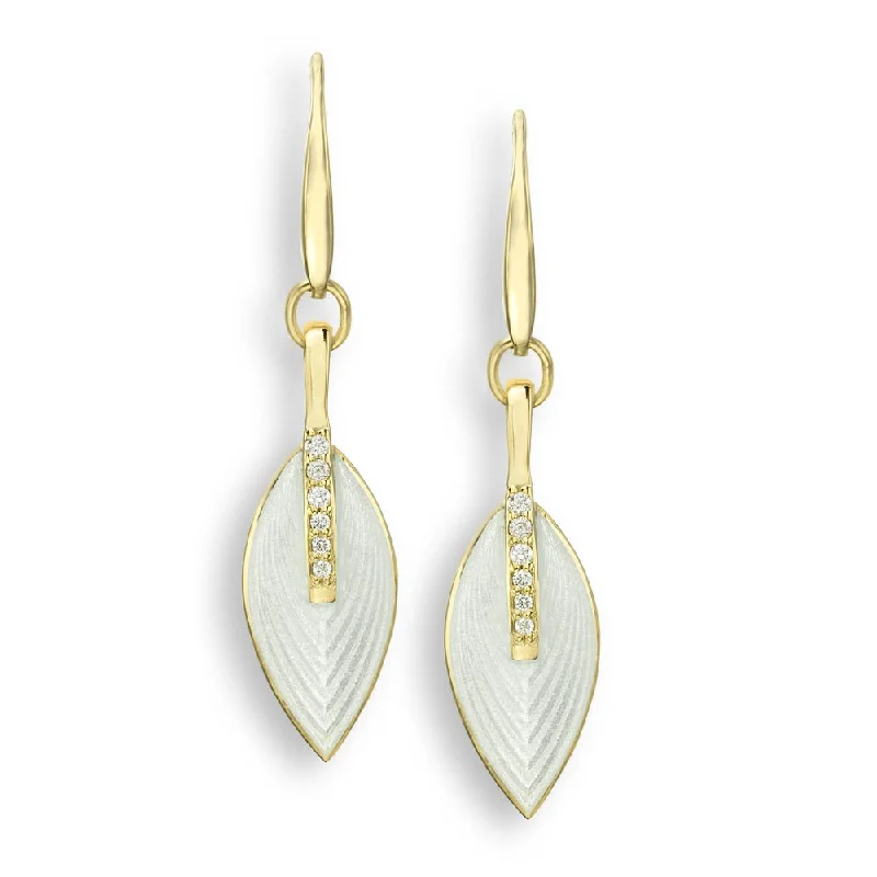 Ladies silver chandelier earrings-Polished finish on back, Suedette Pouch