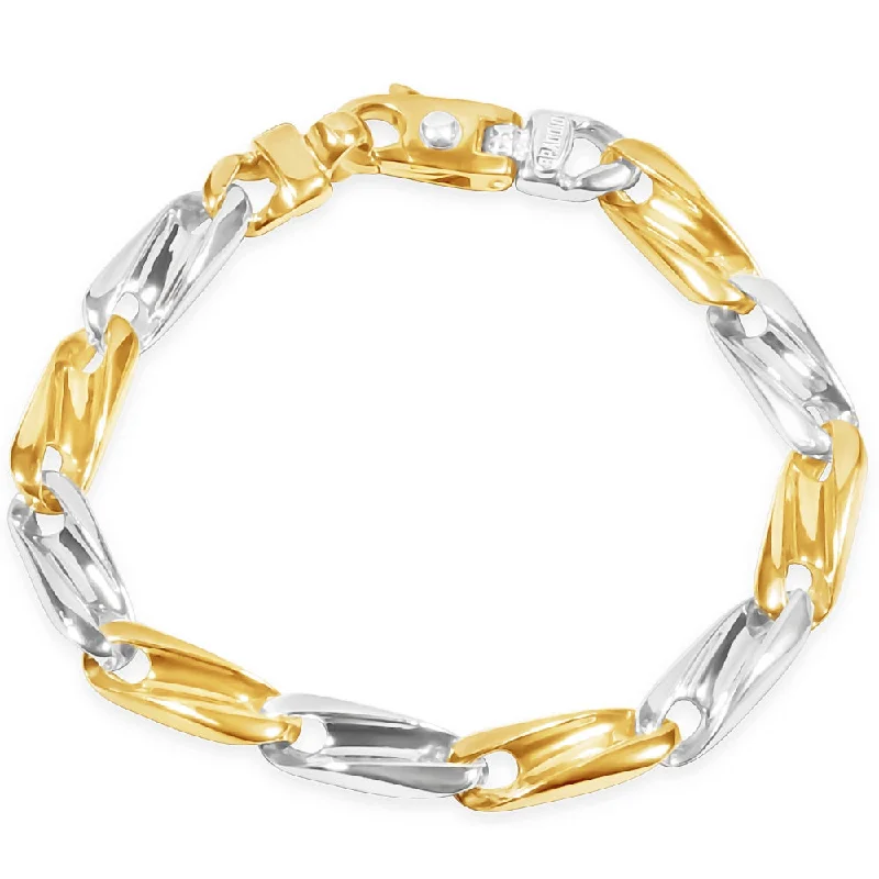 Ladies simple bracelet-Men's Link 14k Gold (36gram) or Platinum (59gram) 8.5mm Bracelet 8.5"