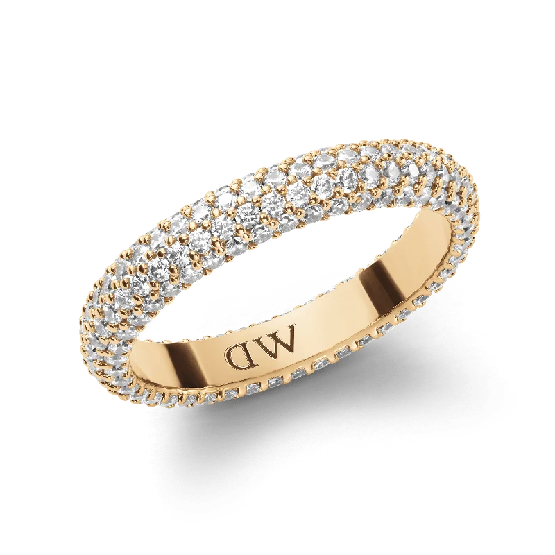 Ladies silver ring-Pavé Crystal Ring Gold