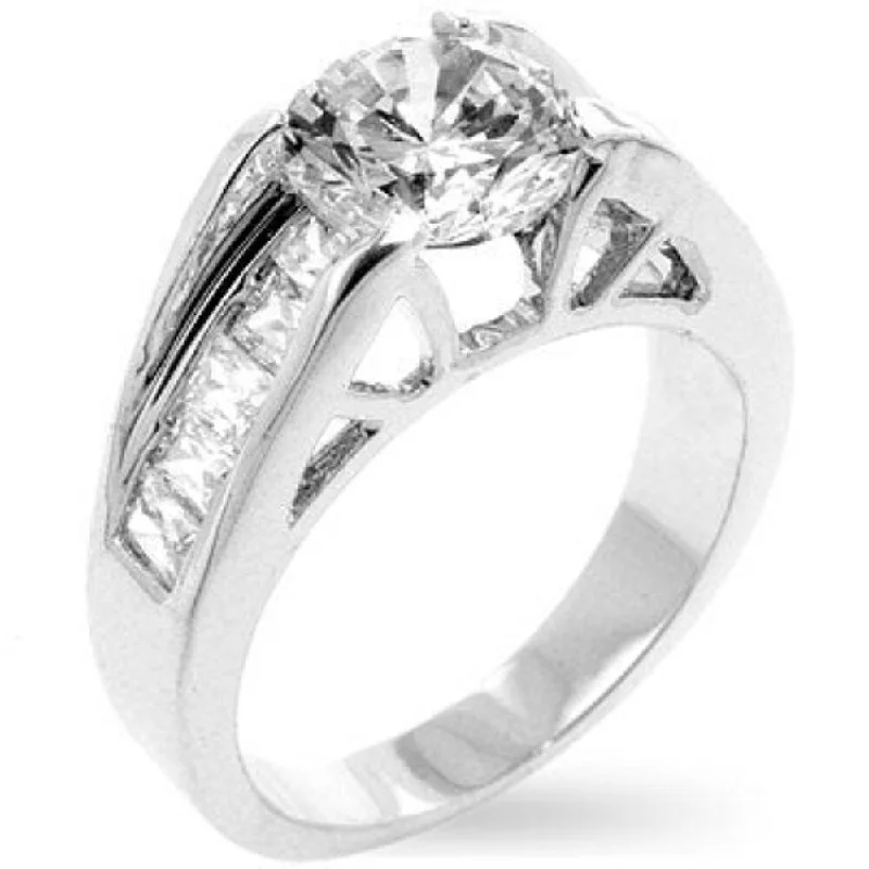 Ladies bespoke engagement ring-Timeless Clear Engagement Ring