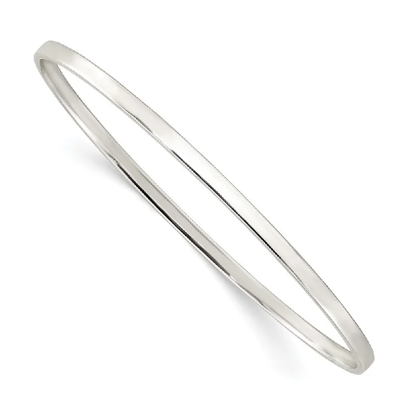 Ladies gold cuff bangle-925 Sterling Silver Slip-on Bangle Bracelet (7.34grm)