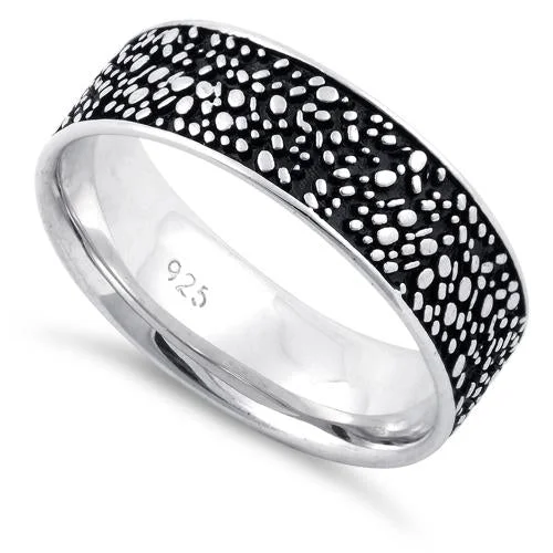 Ladies two-tone ring-Sterling Silver Sprinkles Ring