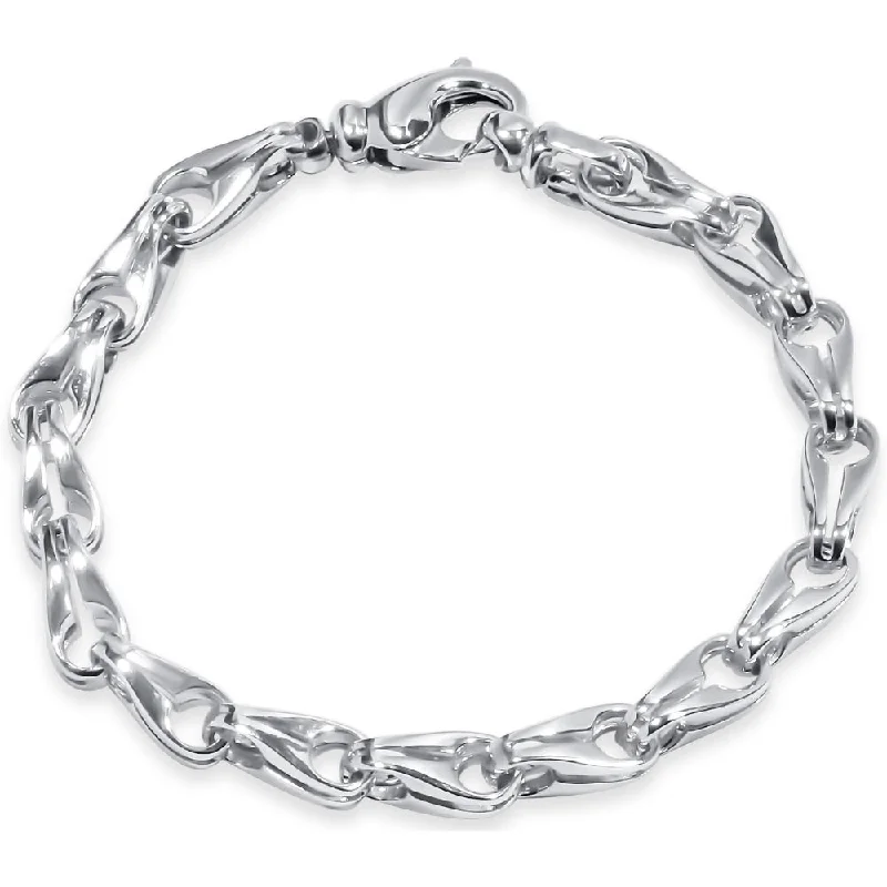 Ladies vintage bracelet-Men's 14k Gold (31gram) or Platinum (51gram) 6.5mm Link Bracelet 8.5"