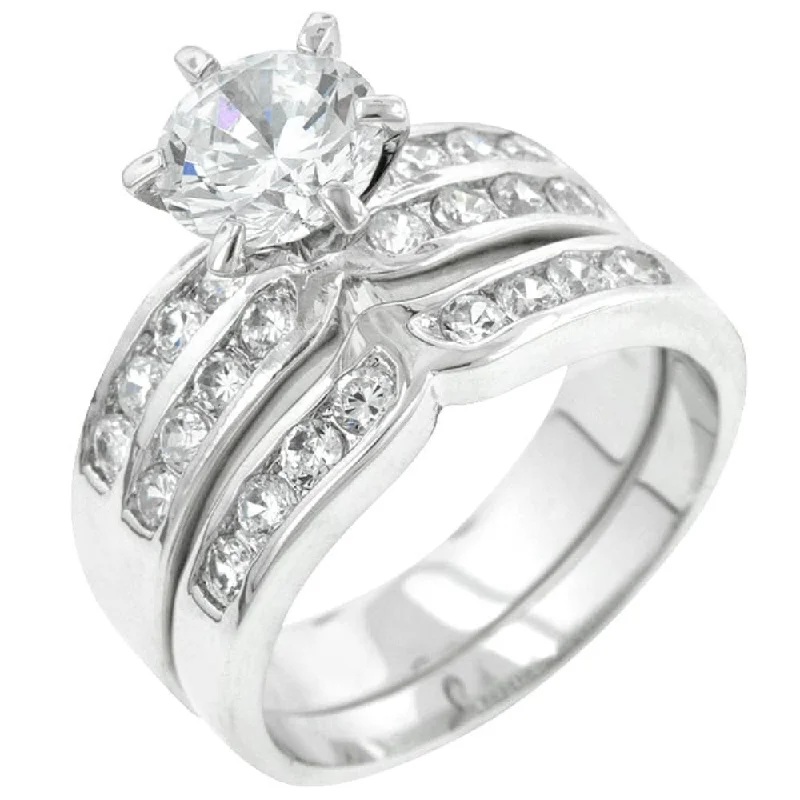 Ladies cushion halo engagement ring-Formal Rhodium Plated Engagement Ring