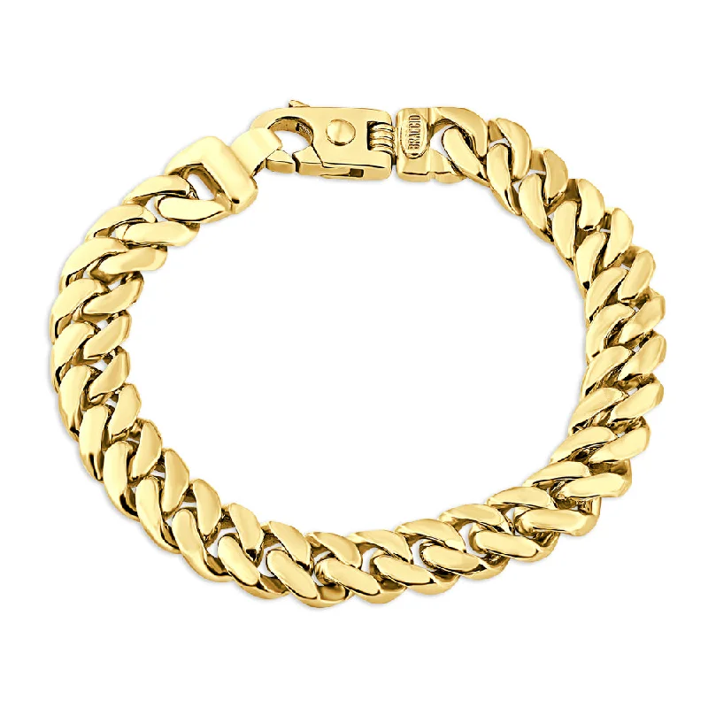 Ladies gold tennis bracelet-Men's Cuban Link 14k Gold (26gram) or Platinum (41gram) 6.5mm Bracelet 8.5"