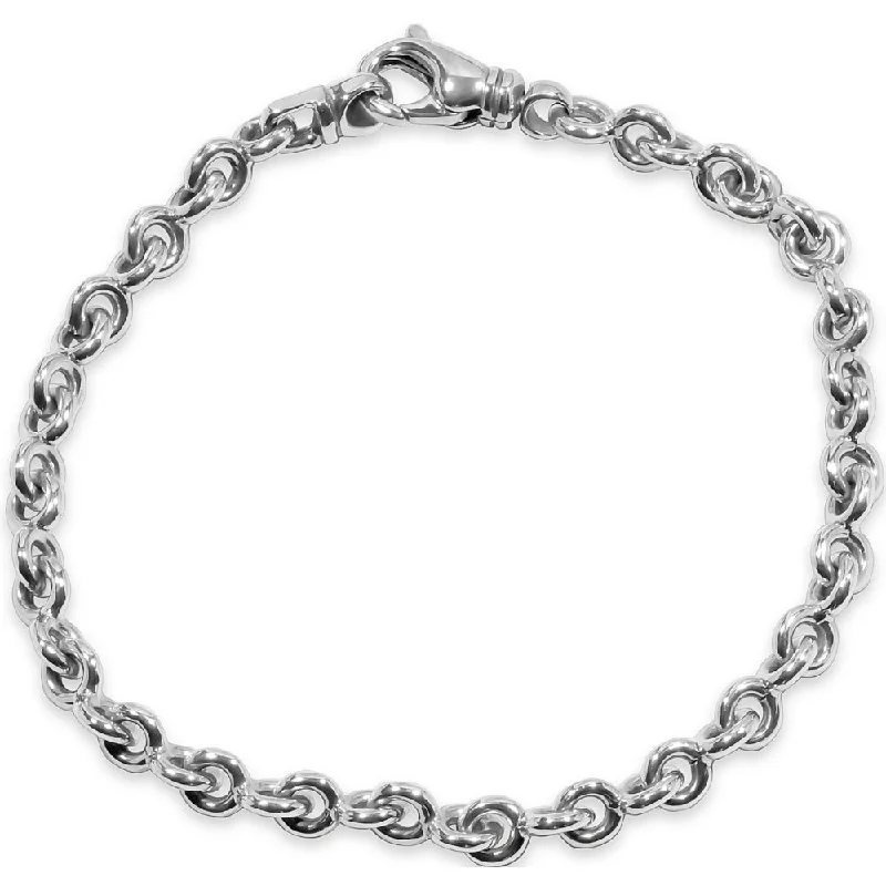 Ladies modern bracelet-Men's Rolo Link 14k Gold (30gram) or Platinum (48gram) 7mm Bracelet 8.25"