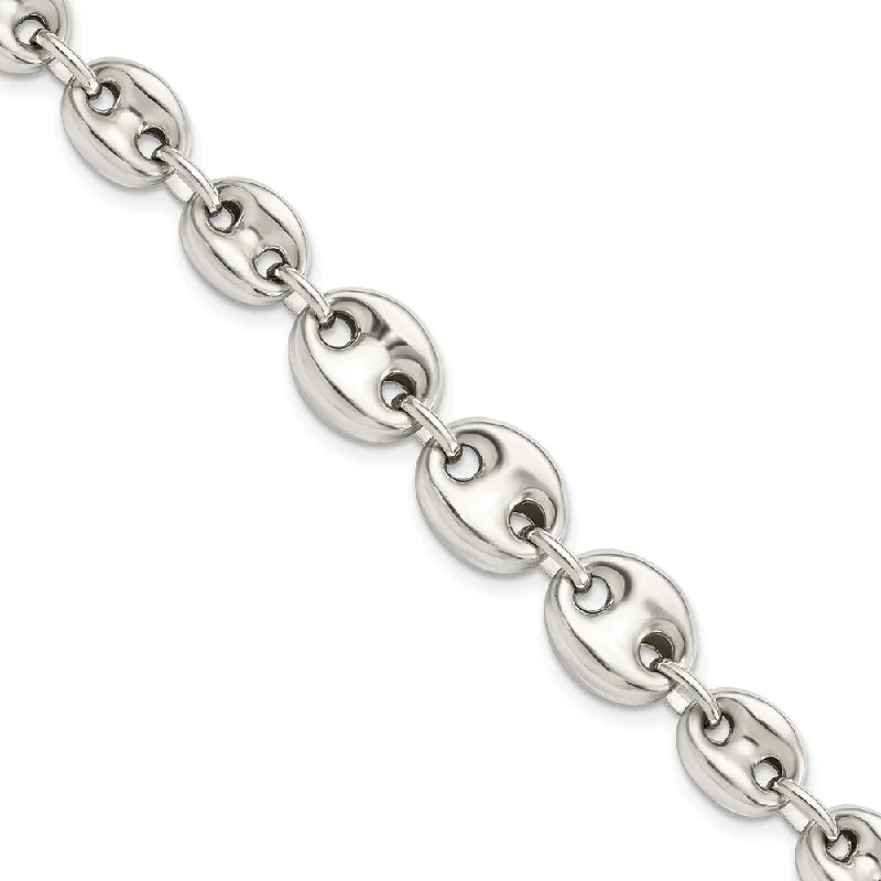 Ladies wedding bracelet-925 Sterling Silver Fancy Link Bracelet, 7.5" (W-10.14mm)