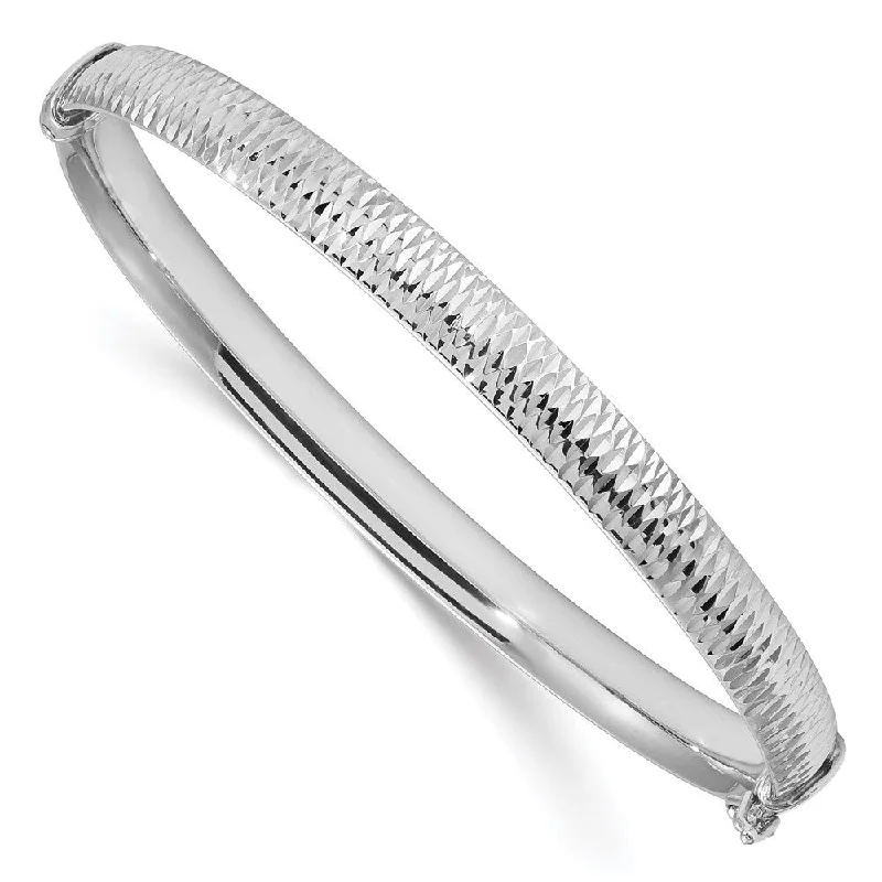 Ladies stretch bracelet-925 Sterling Silver & Textured Bangle Bracelet