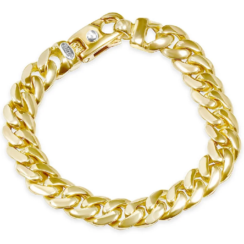 Ladies minimalist bracelet-Men's Cuban Link 14k Gold (62gram) or Platinum (101gram) 10.5mm Bracelet 8.5"