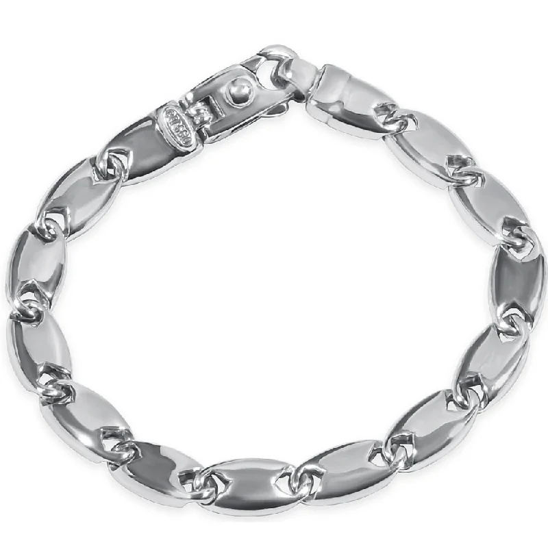 Ladies elegant bracelet-Men's Link 14k Gold (45gram) or Platinum (72gram) 8mm Bracelet 8.5"