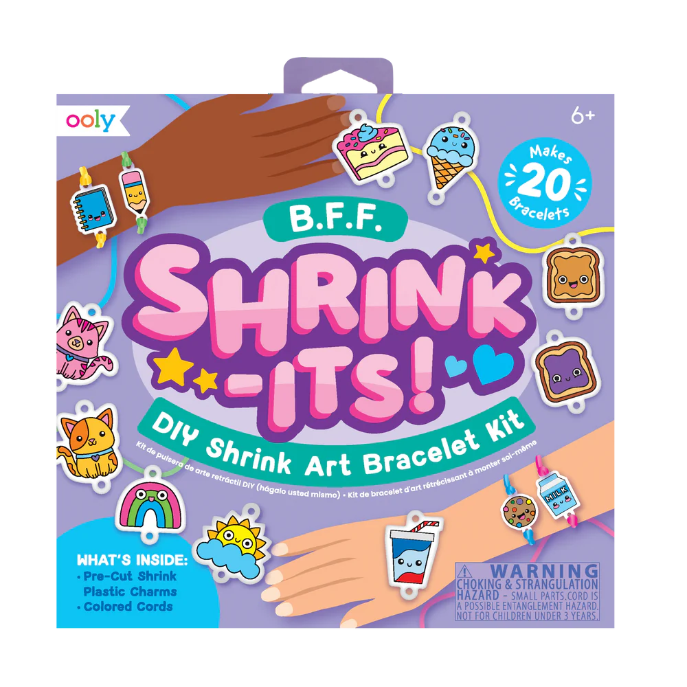 Ladies engraved bracelet-Shrink-its! DIY Shrink Art Bracelet Kit - BFF | OOLY