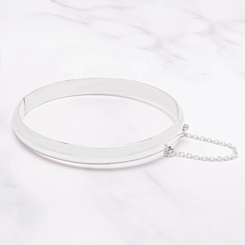 Ladies hand-stamped bracelet-Victoria Townsend .925 Sterling Silver Classic Bangle Bracelet